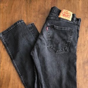 Levi Slim Straight 513 Black Wash Jeans